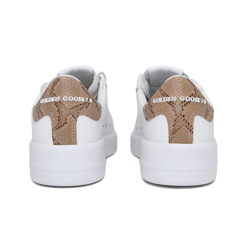 Golden Goose Purestar Stylish Skateboarding Shoes Women's White Gold-3