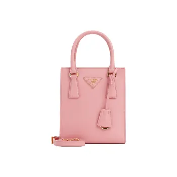 PRADA Saffiano Leather Handbag Regular Women's Pink Purple