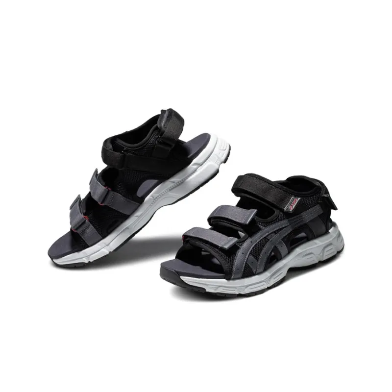 Asics Kahana Sd 2 Fashion Retro Sports Unisex Black Gray Sandals 'Black Gray'-2