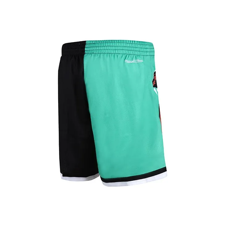 Mitchell Ness Basketball Shorts Men Black Green-3
