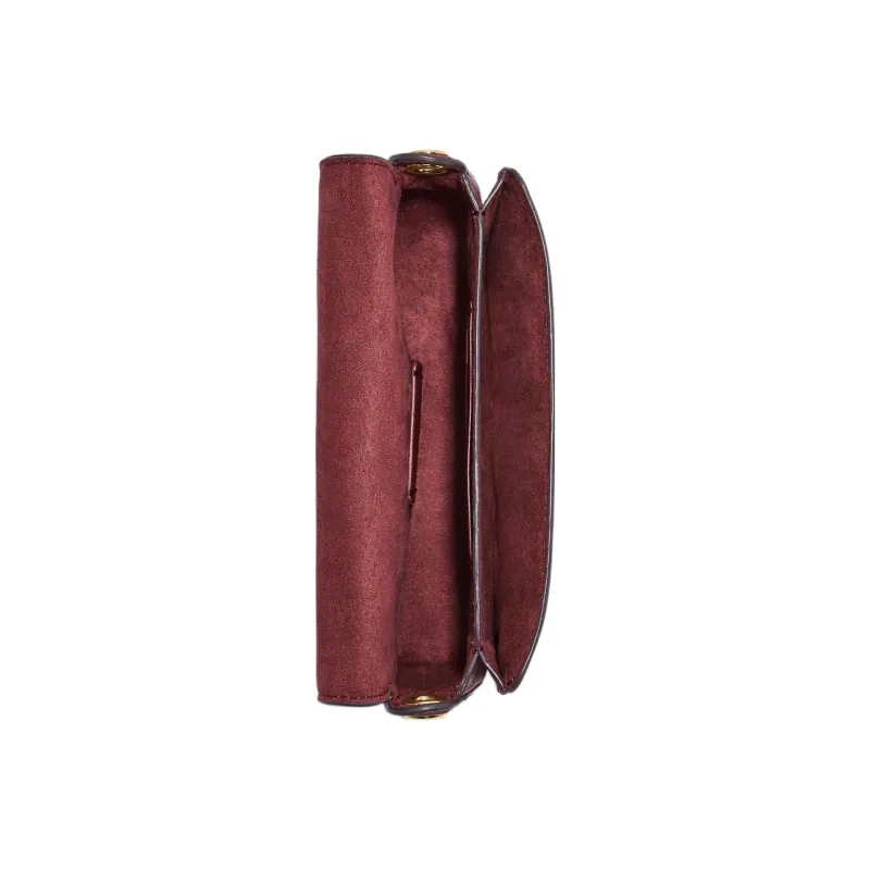 COACH Kleo Leather Shoulder Bag Crossbody Bag Small Size Women's Burgundy-2