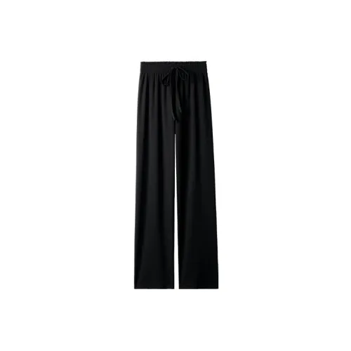 MITUAN Casual Pants Women's Black Ankle-Length