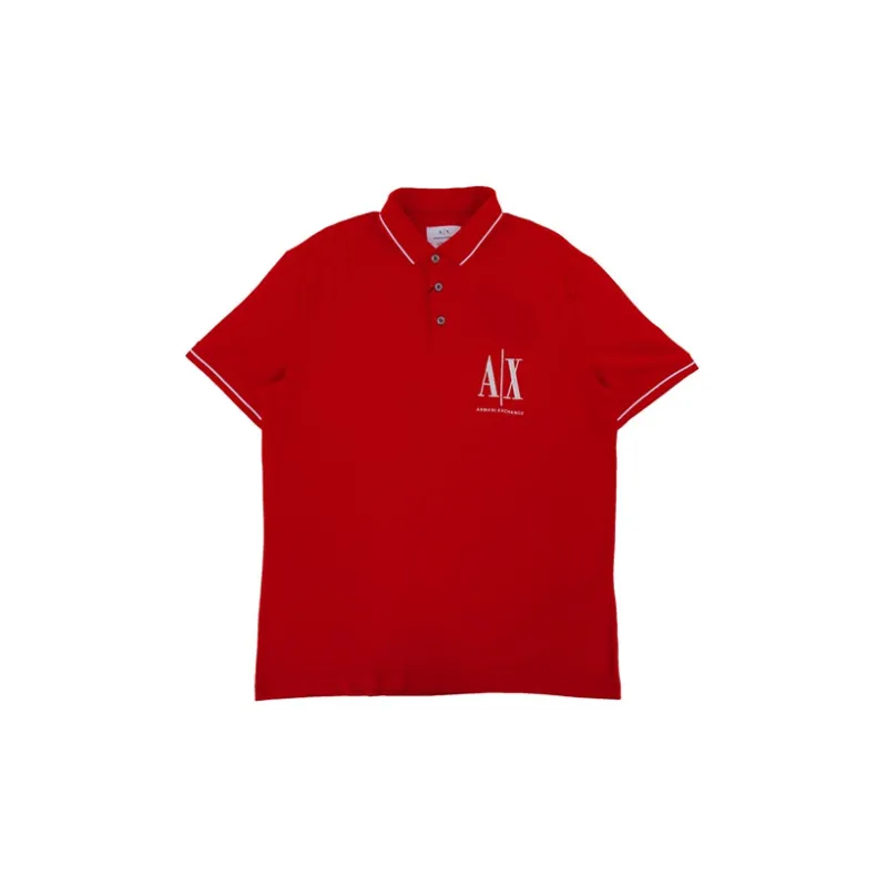 ARMANI EXCHANGE Polo Shirts Men Red-4