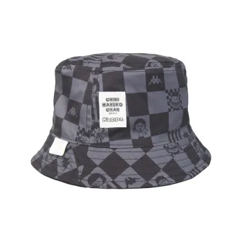 Kappa X Chi bi Maruko Bucket Hats Unisex Checkerboard All Over Print