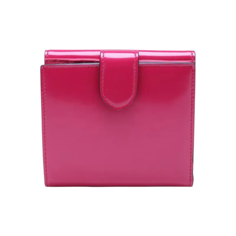 GUCCI Patent Leather Card Holder Wallet Women's Pink-1