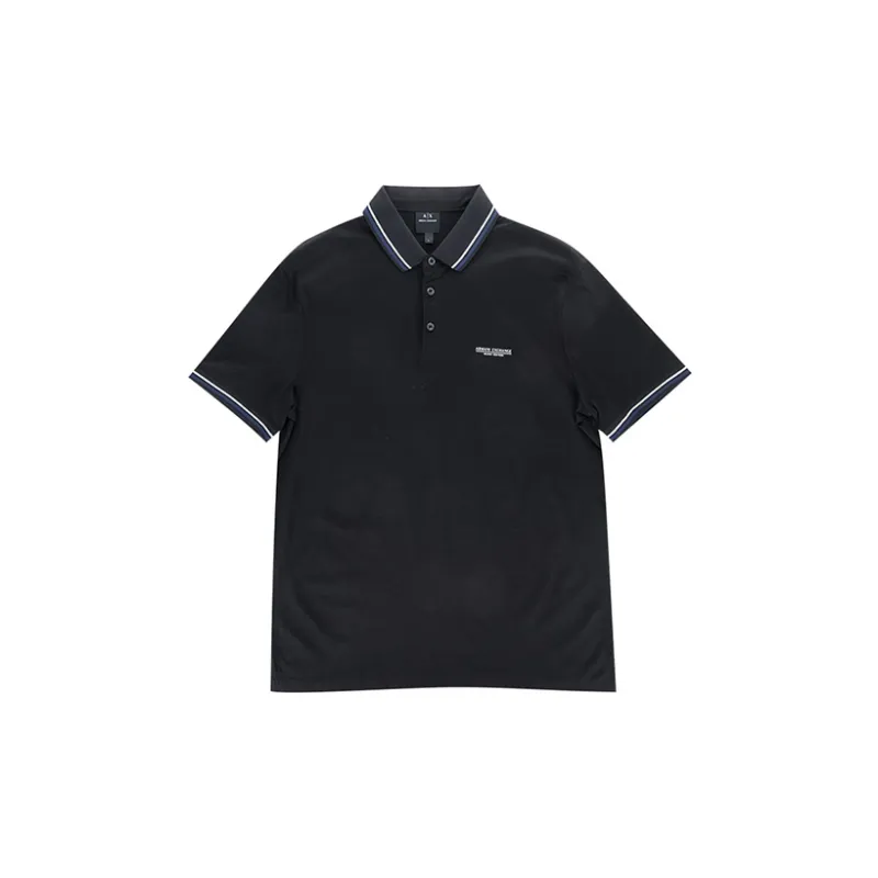 ARMANI EXCHANGE Polo Shirts Men Black-4