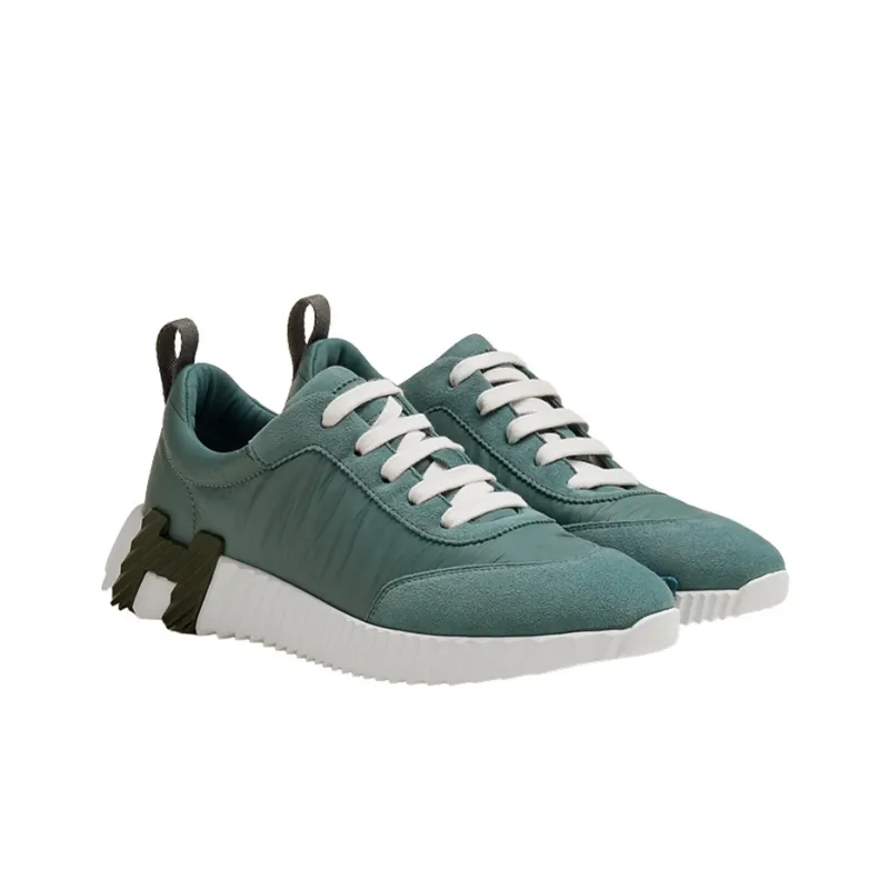 HERMES Bouncing Wear Resistant Low Top Casual Shoes Women's Green-3