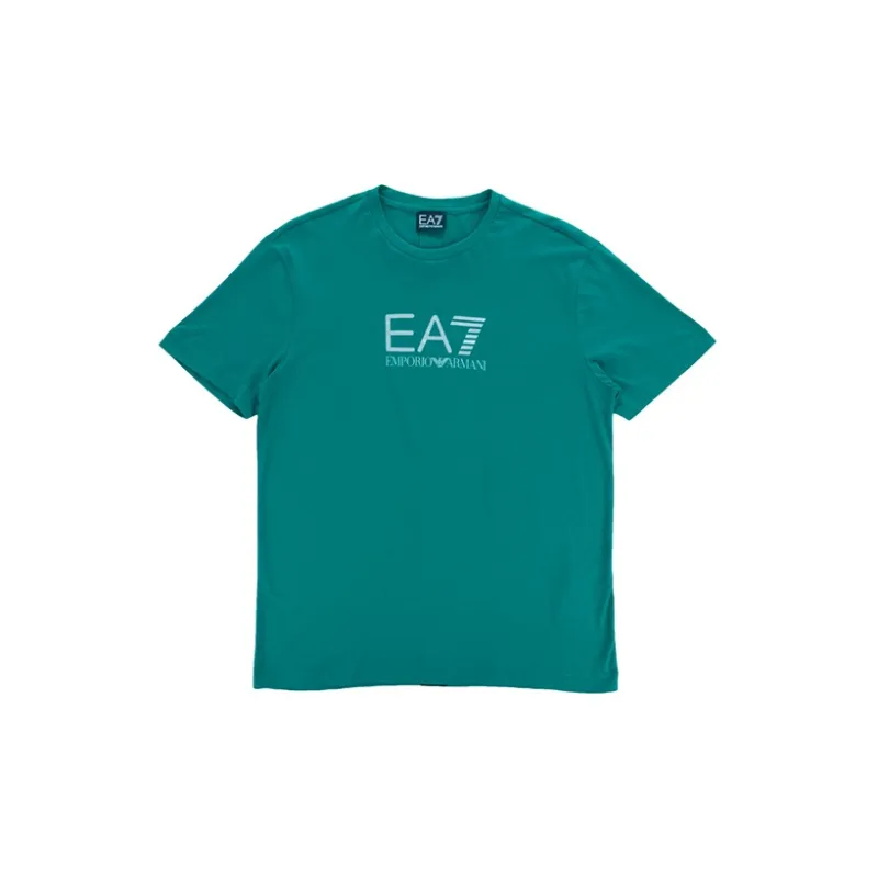 EMPORIO ARMANI EA7 T Shirts Men Peacock Green-4