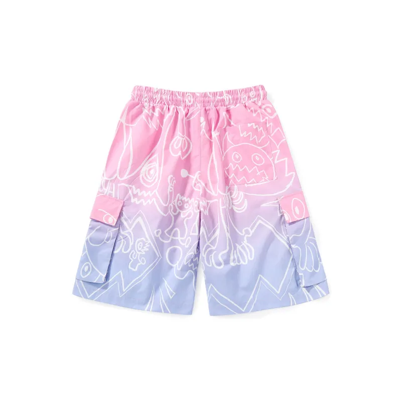 Bt Loose Fit Shorts Unisex Gradient-1
