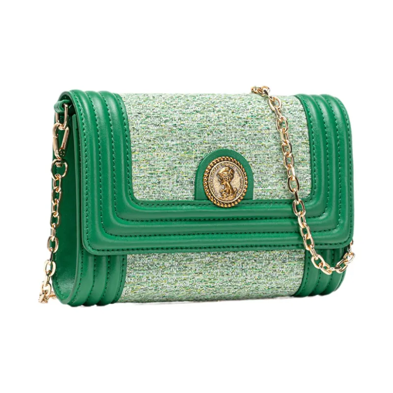VANESSA HOGAN Vh Classic Series Cow Leather Envelope Bag Shoulder Bag Crossbody Bag Regular Women's Green-1
