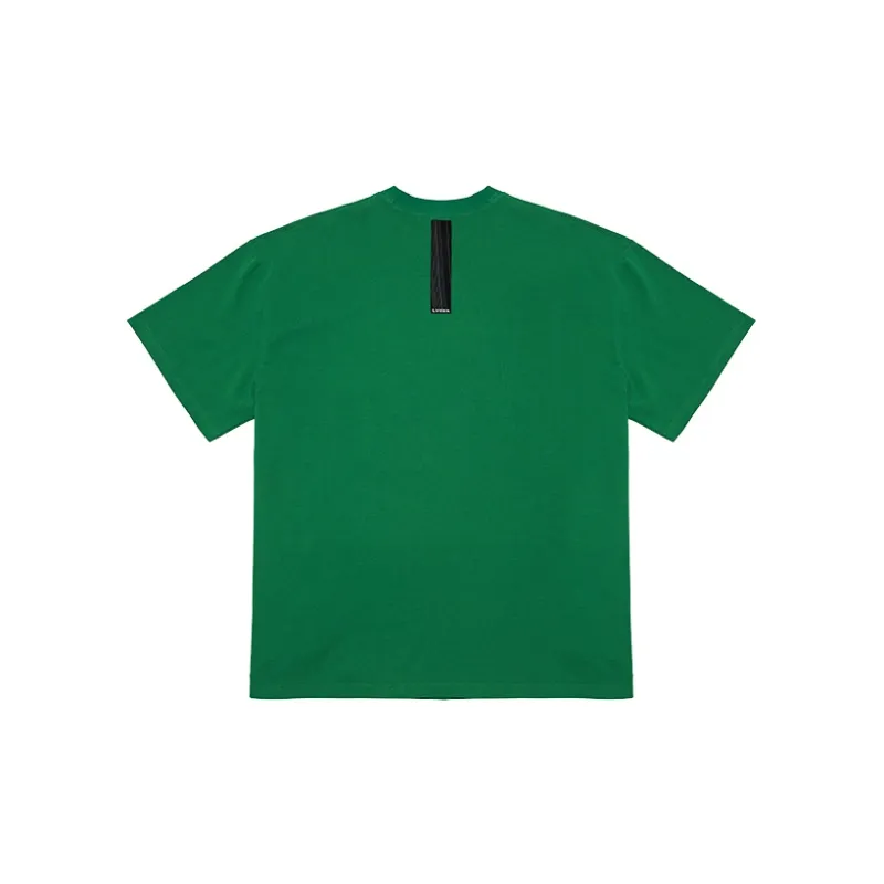 LVXWA Straight T Shirt Unisex Grass Green-1