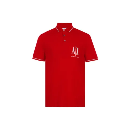 ARMANI EXCHANGE Polo Shirts Men Red