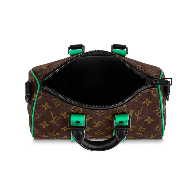 LOUIS VUITTON Keepall Bandouliere 25 Monogram Macassar Minty Green-3