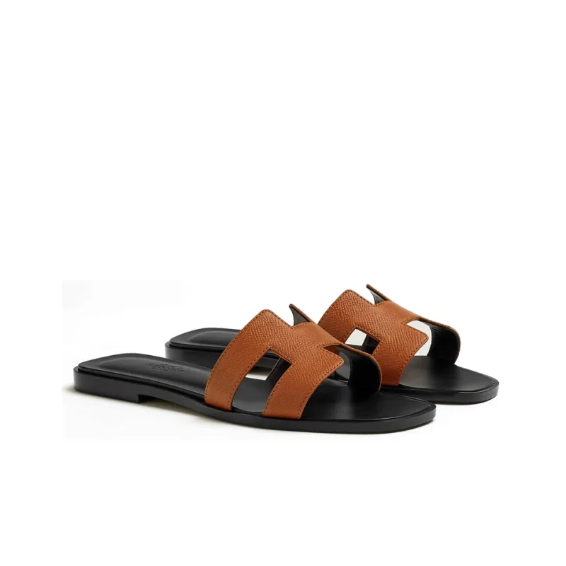 HERMES Oran Sandal Naturel Epsom Heritage Calfskin Leather-2