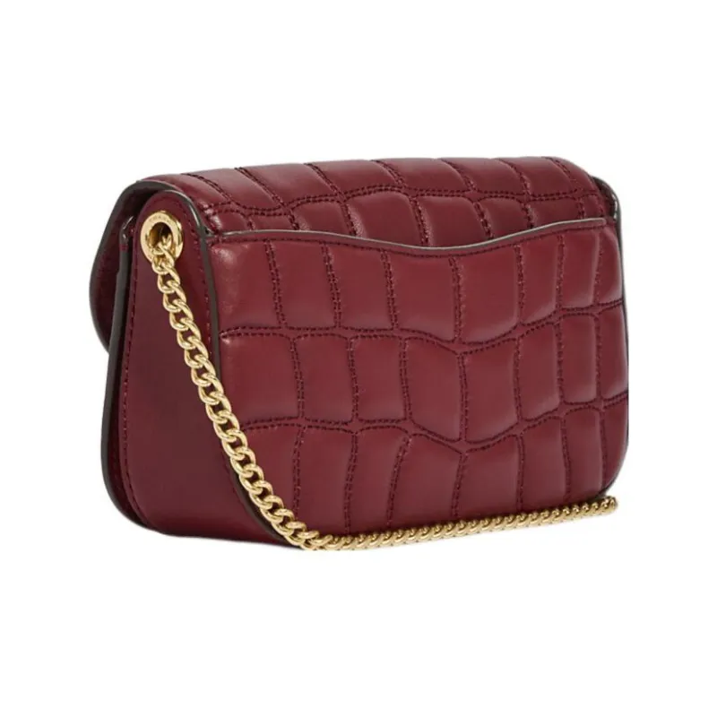COACH Kleo Leather Shoulder Bag Crossbody Bag Small Size Women's Burgundy-1