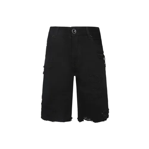 COOLALPACA Denim Shorts Unisex Black