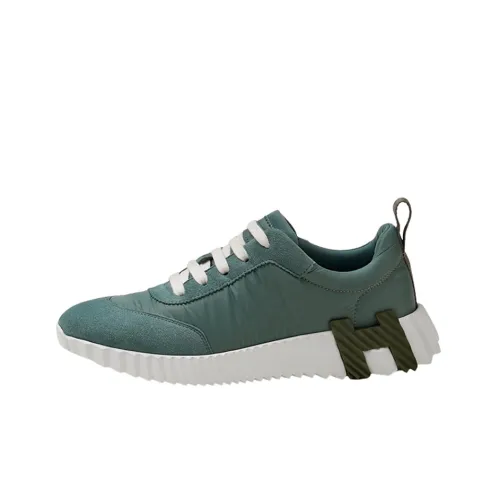 HERMES Bouncing Casual Shoes Women's Low-Top Green