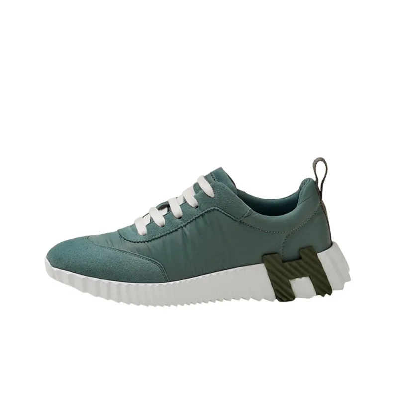 HERMES Bouncing Wear Resistant Low Top Casual Shoes Women's Green-0