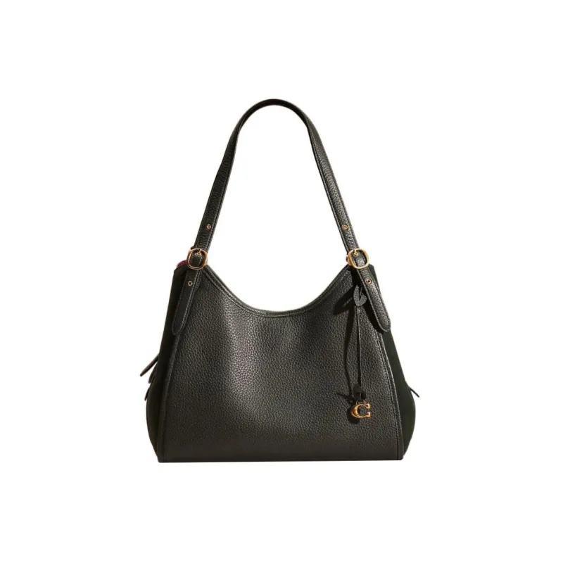 COACH Lori Leather Handbag, Shoulder Bag Women's Black-0