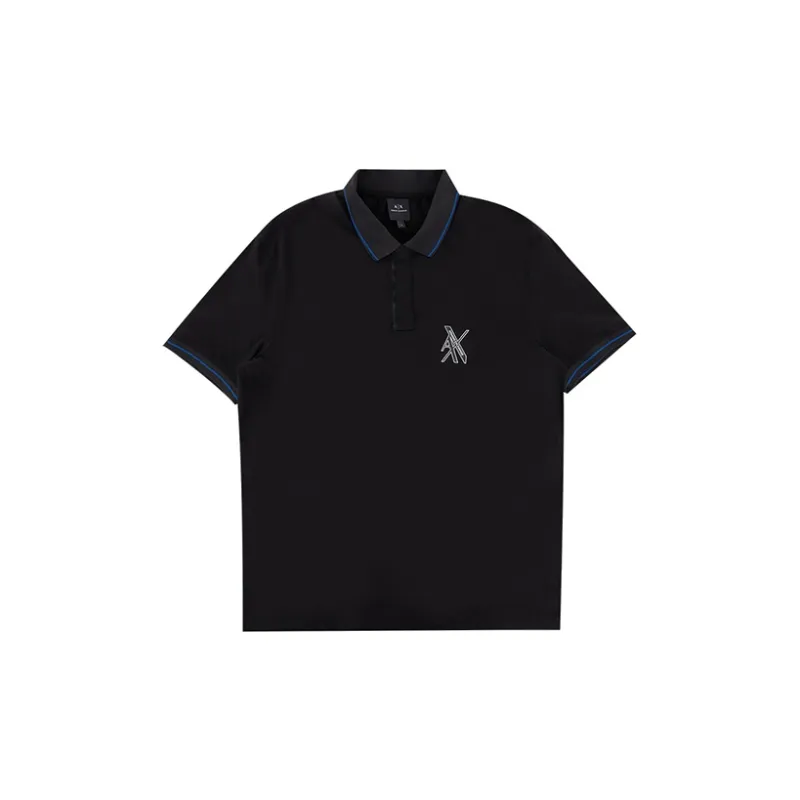 ARMANI EXCHANGE Polo Shirts Men Black-4