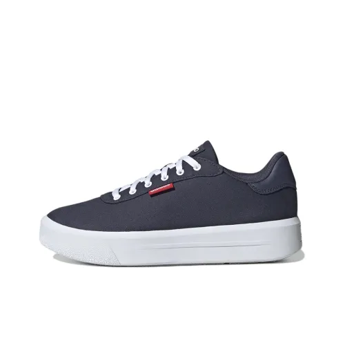 Adidas Neo Court Platform Skateboard Shoes Women's Low-Top Dark Blue