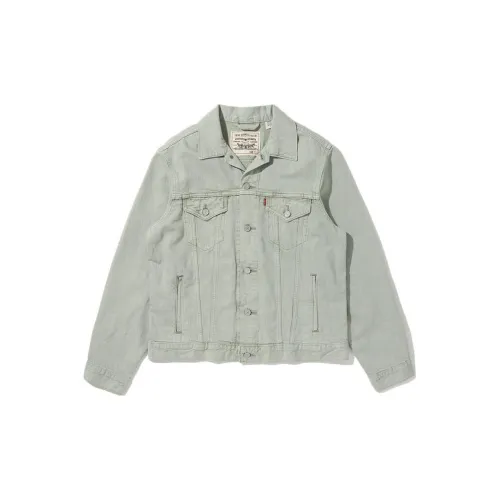 Levis Denim Jackets Men Green