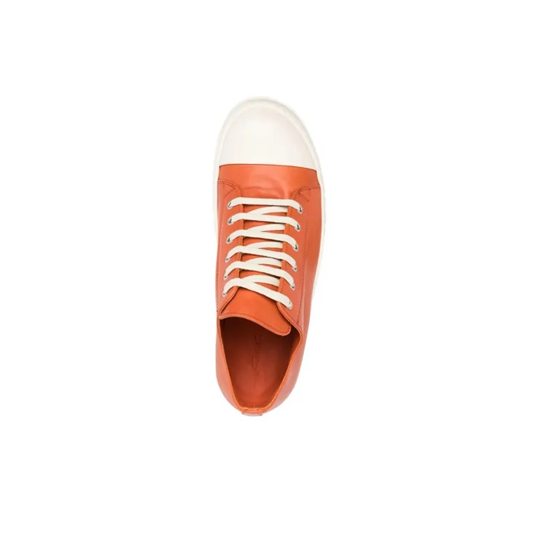 RICK OWENS Skateboard Shoes Men Low Top Orange/White-3