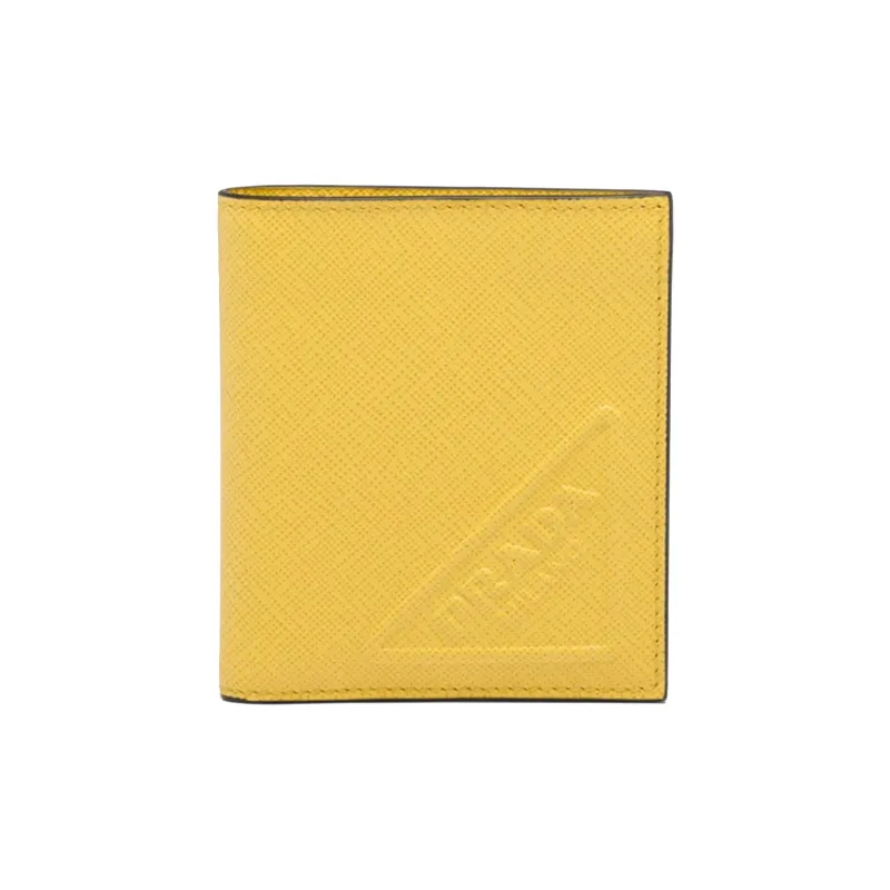 PRADA Leather Wallet Men's Sunlight Yellow-0