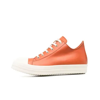RICK OWENS Skateboard Shoes Men Low Top Orange/White