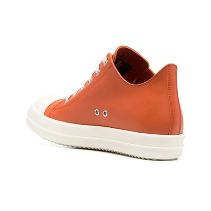 RICK OWENS Skateboard Shoes Men Low Top Orange/White-4