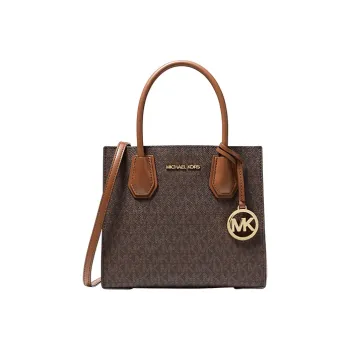 MICHAEL KORS Mercer Medium Logo And Leather Accordion Crossbody Bag