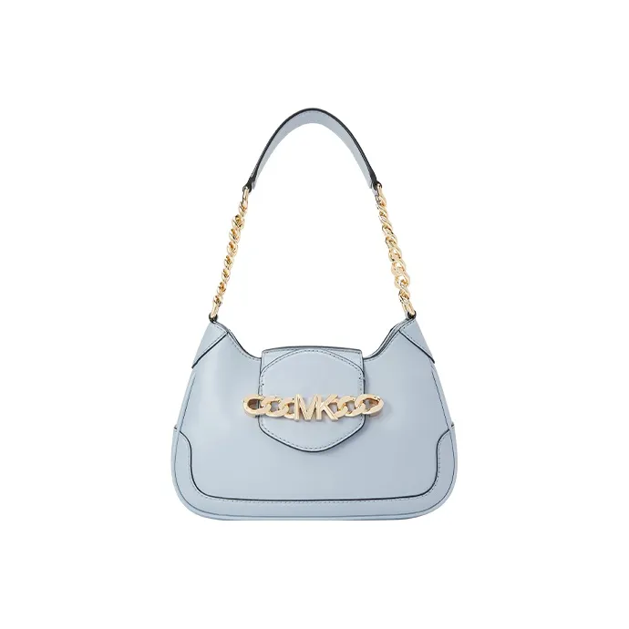 MICHAEL KORS Hally Cow Leather Shoulder Bag Women's Light Blue-0