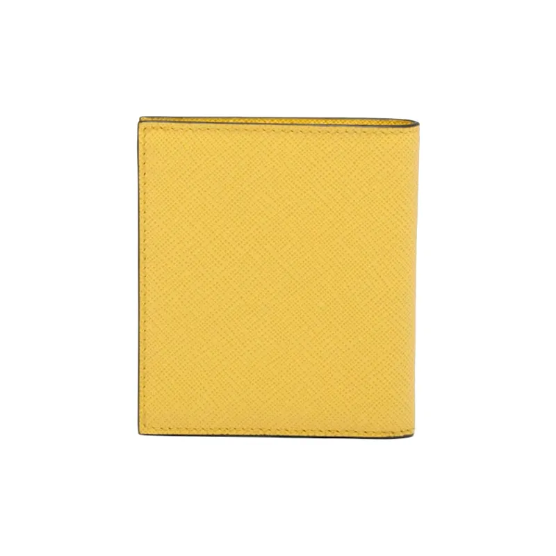 PRADA Leather Wallet Men's Sunlight Yellow-2