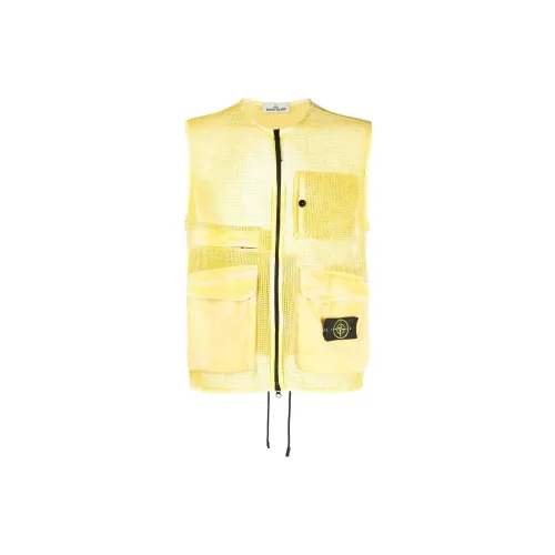 STONE ISLAND Vests Men Yellow