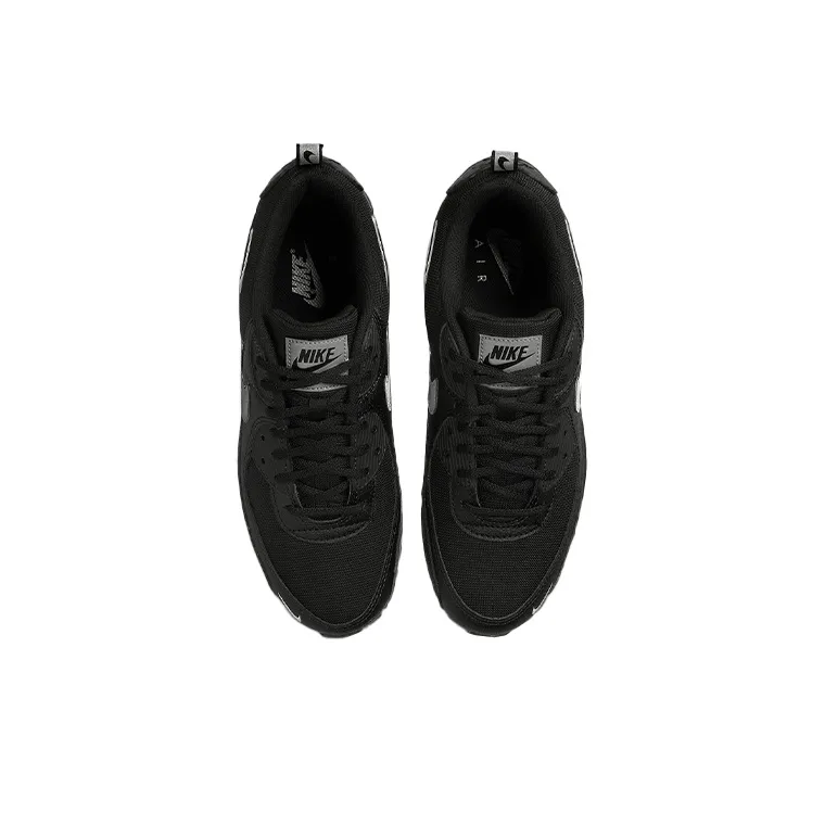 Nike Air Max 90 Black Metallic Silver Mini Swoosh-3