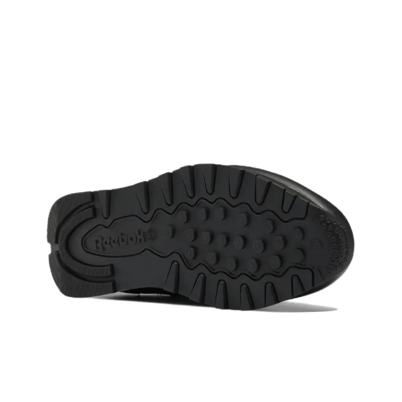 Reebok Classic Leather Anti Slip Wear Resistant Low Top Running Shoes Unisex Black-4