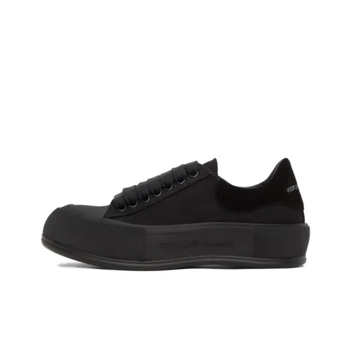 Alexander McQueen Deck Skateboard Shoes Men Low-Top Black