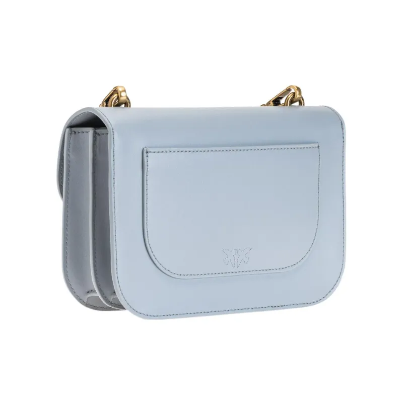 PINKO Cow Leather Shoulder Bag, Crossbody Bag Trumpets Women's Blue-1
