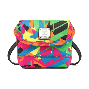 MCM Cubic Series Fabric Clutch Women's