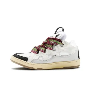 Lanvin Leather Curb White Grey Black