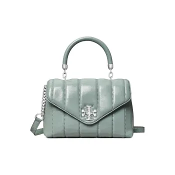TORY BURCH Patent Leather Crossbody Bag, Shoulder Bag, Handbag Trumpets Women's Light Polar Blue