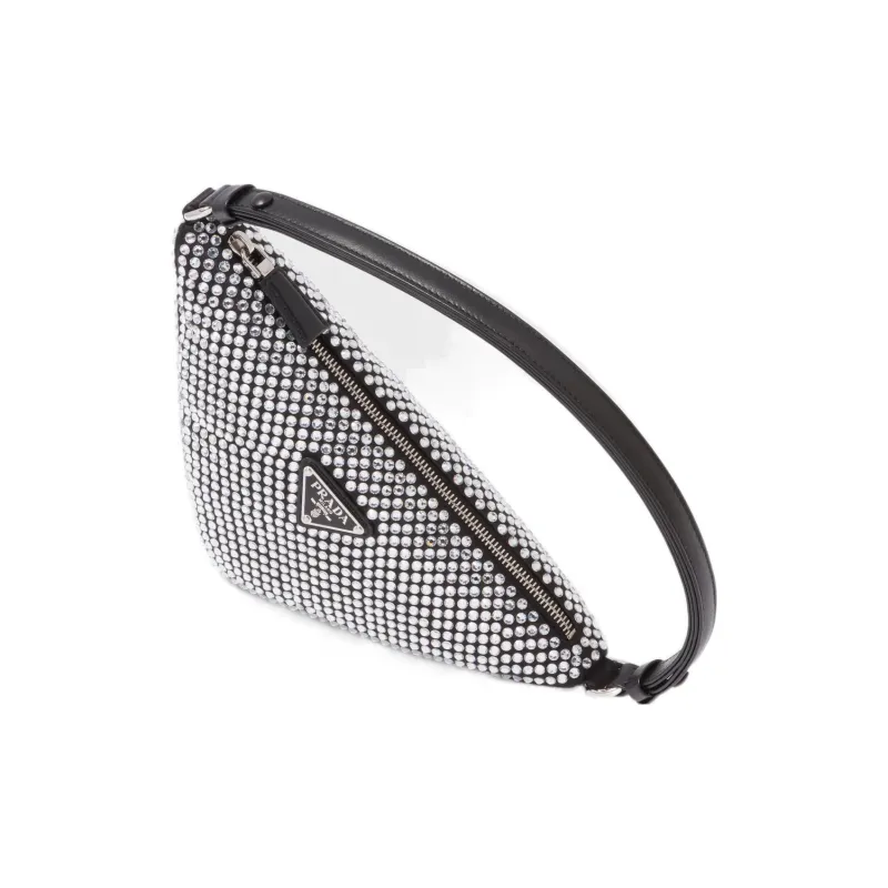 PRADA Crystal Shoulder Bag, Handbag Regular Women's Crystal-2