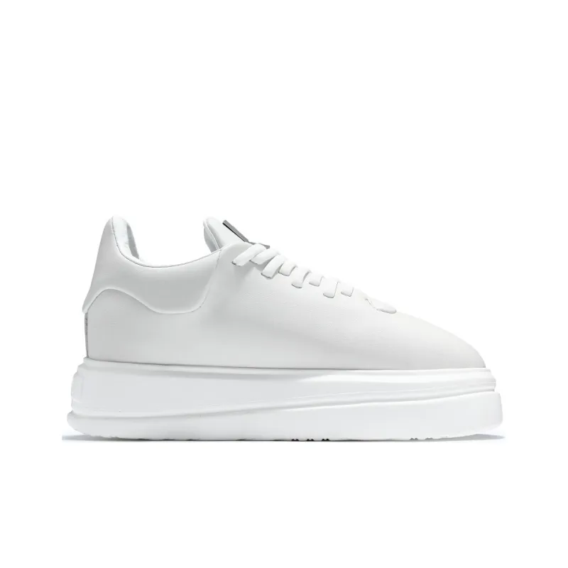 NORVINCY Versatile White Sneakers Low Top Commute Walking Shoes Skateboard Shoes Unisex White-2
