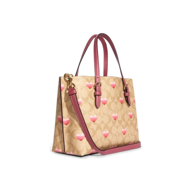 COACH Artificial Leather Tote Bag Shopping Bag Handbag Crossbody Bag Regular Women's Khaki Monogram-1