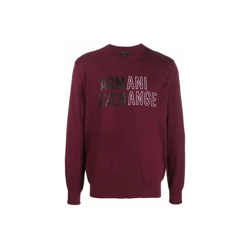 ARMANI EXCHANGE Cashmere Sweaters Men Burgundy