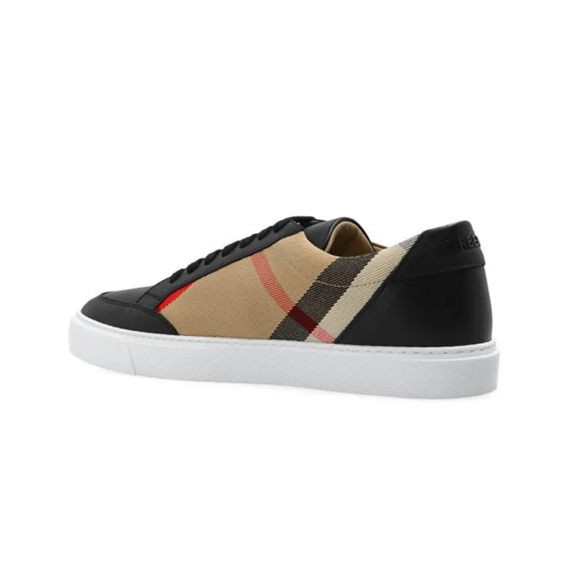 Burberry Low Top Stylish Skateboarding Shoes Women's Black Beige Brown-3