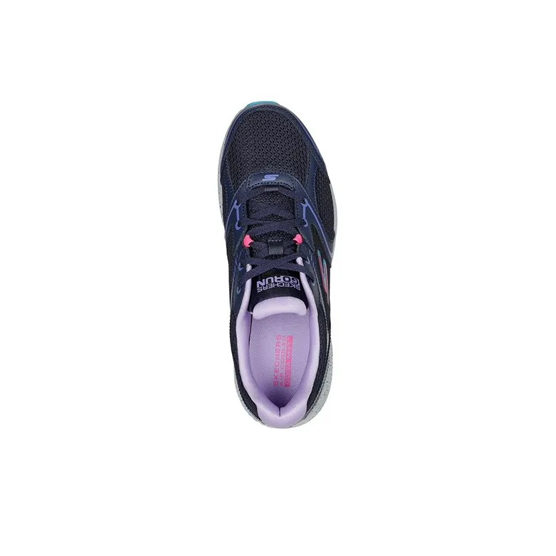 Skechers Go Run Consistent Cushioning Anti Slip And Wear Resistant Low Top Running Shoes Women's Blue Purple-3