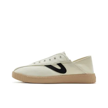 TRETORN Nylite Slip On Low-Top Skateboard Shoes Unisex Beige Black