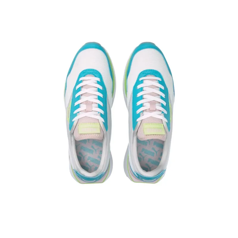 PUMA Cruise Rider Trainer Low-Top Casual Shoes Women's White Gray Blue-2