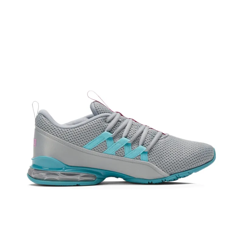 PUMA Riaze Prowl Pop Low-Top Running Shoes Women's Gray Blue Pink-1